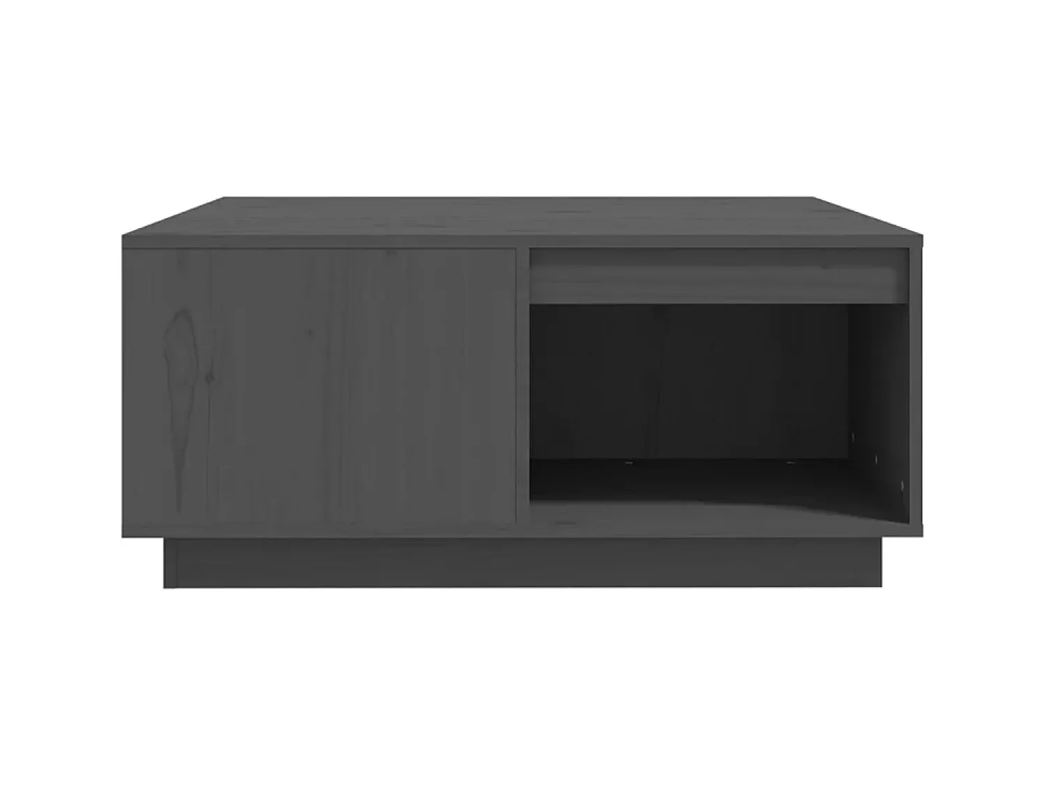 Mesa De Centro| Mesa de centro 80x81x36,5 cm madeira de pinho maciça PT976186 Cinzento