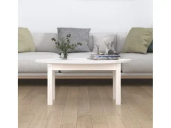 Mesa De Centro* Mesa de centro 80x40x35 cm madeira de pinho maciça PT690561 Branco