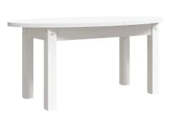 Mesa De Centro* Mesa de centro 80x40x35 cm madeira de pinho maciça PT690561 Branco