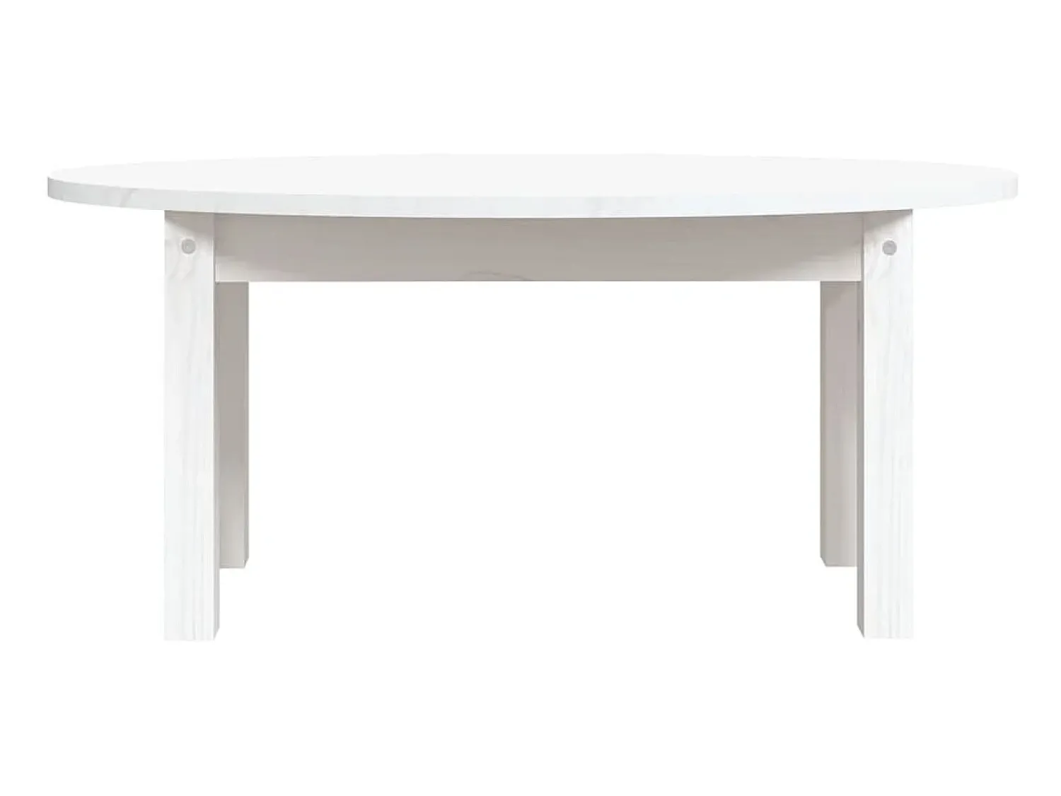Mesa De Centro* Mesa de centro 80x40x35 cm madeira de pinho maciça PT690561 Branco