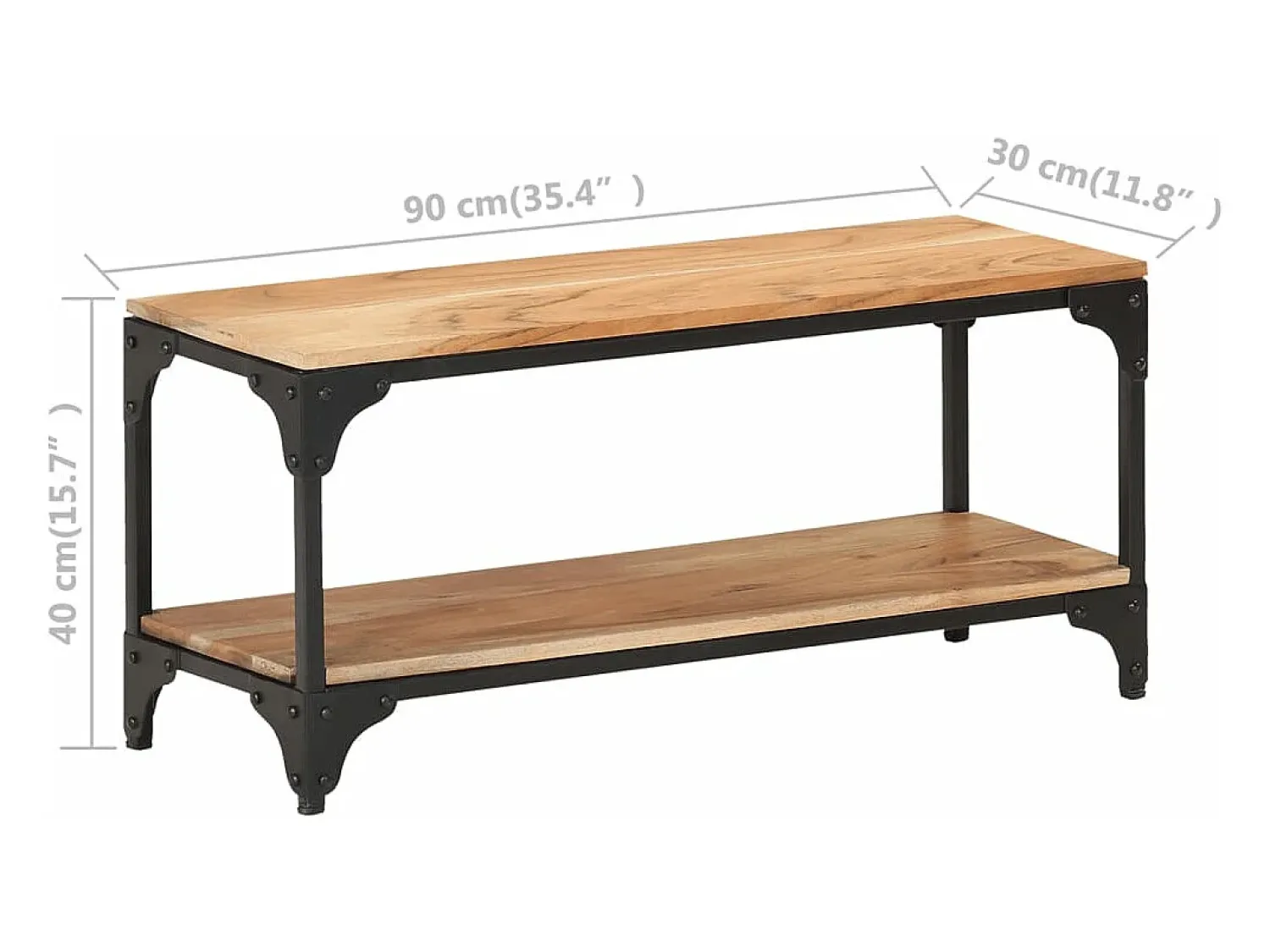 Mesa De Centro|vidaxl Mesa de centro 90x30x40 cm madeira de acácia maciça Natural claro