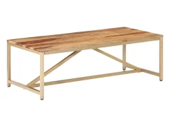 Sale vidaxl Mesa de centro 120x60x40 cm madeira maciça Natural claro