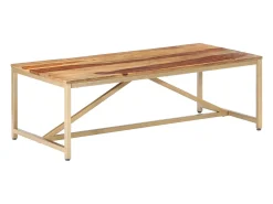 Sale vidaxl Mesa de centro 120x60x40 cm madeira maciça Natural claro