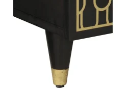 Discount vidaxl Mesa de centro 100x54x40 cm madeira de mangueira maciça Preto