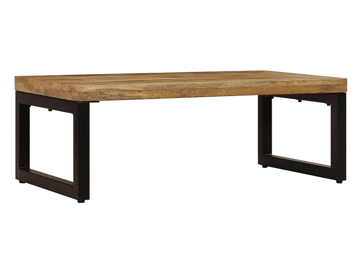 Online Mesa de centro 100x50x35 cm madeira de mangueira maciça e aço PT479526 Castanho