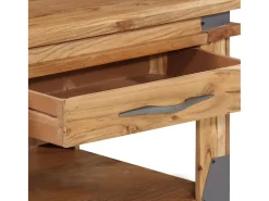 Discount vidaxl Mesa de centro 110x52x45 cm madeira de acácia maciça Natural claro
