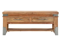 Discount vidaxl Mesa de centro 110x52x45 cm madeira de acácia maciça Natural claro