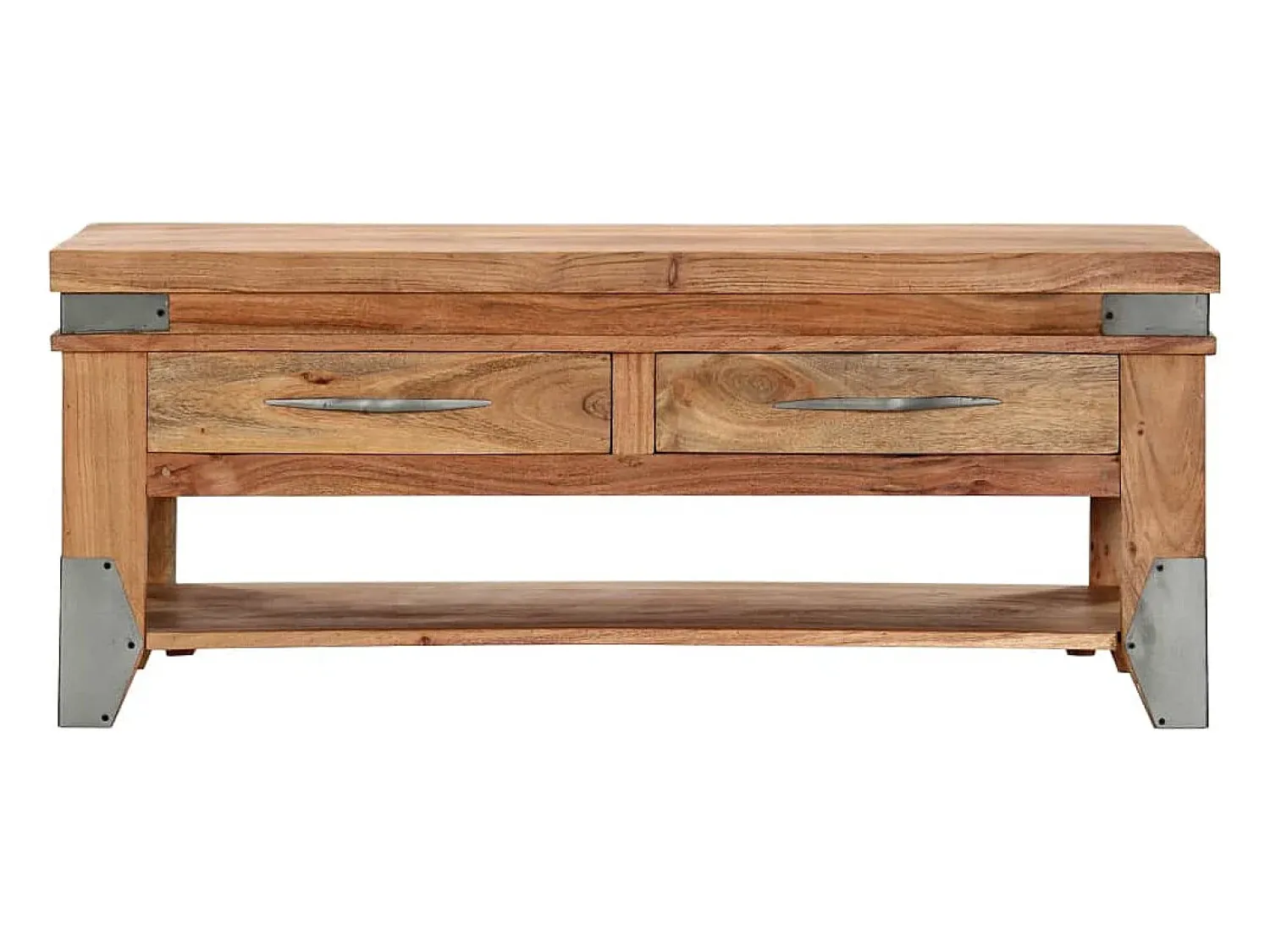 Discount vidaxl Mesa de centro 110x52x45 cm madeira de acácia maciça Natural claro