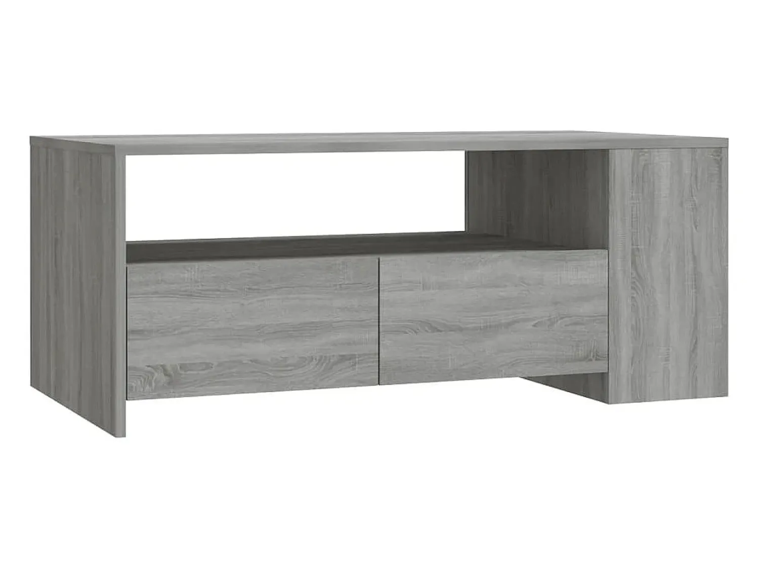 Outlet vidaxl Mesa de centro 102x55x42 cm madeira processada sonoma Cinzento