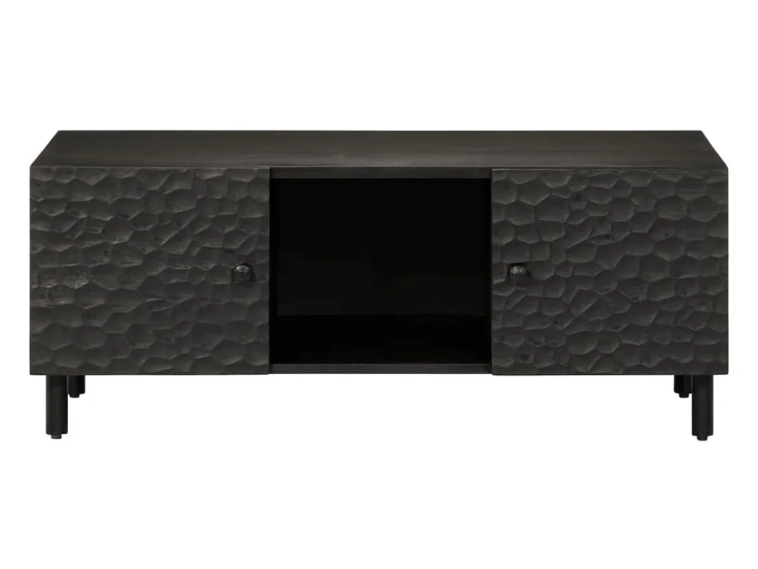 Mesa De Centro* Mesa de centro 100x54x40 cm madeira de mangueira maciça PT823839 Preto