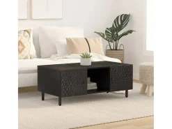 Mesa De Centro* Mesa de centro 100x54x40 cm madeira de mangueira maciça PT823839 Preto