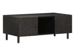 Mesa De Centro* Mesa de centro 100x54x40 cm madeira de mangueira maciça PT823839 Preto