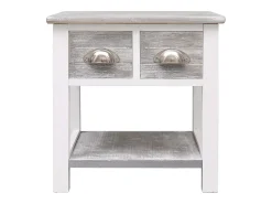 Mesa De Centro* Mesa de centro 40x40x40 cm madeira de paulownia PT943296 Cinzento