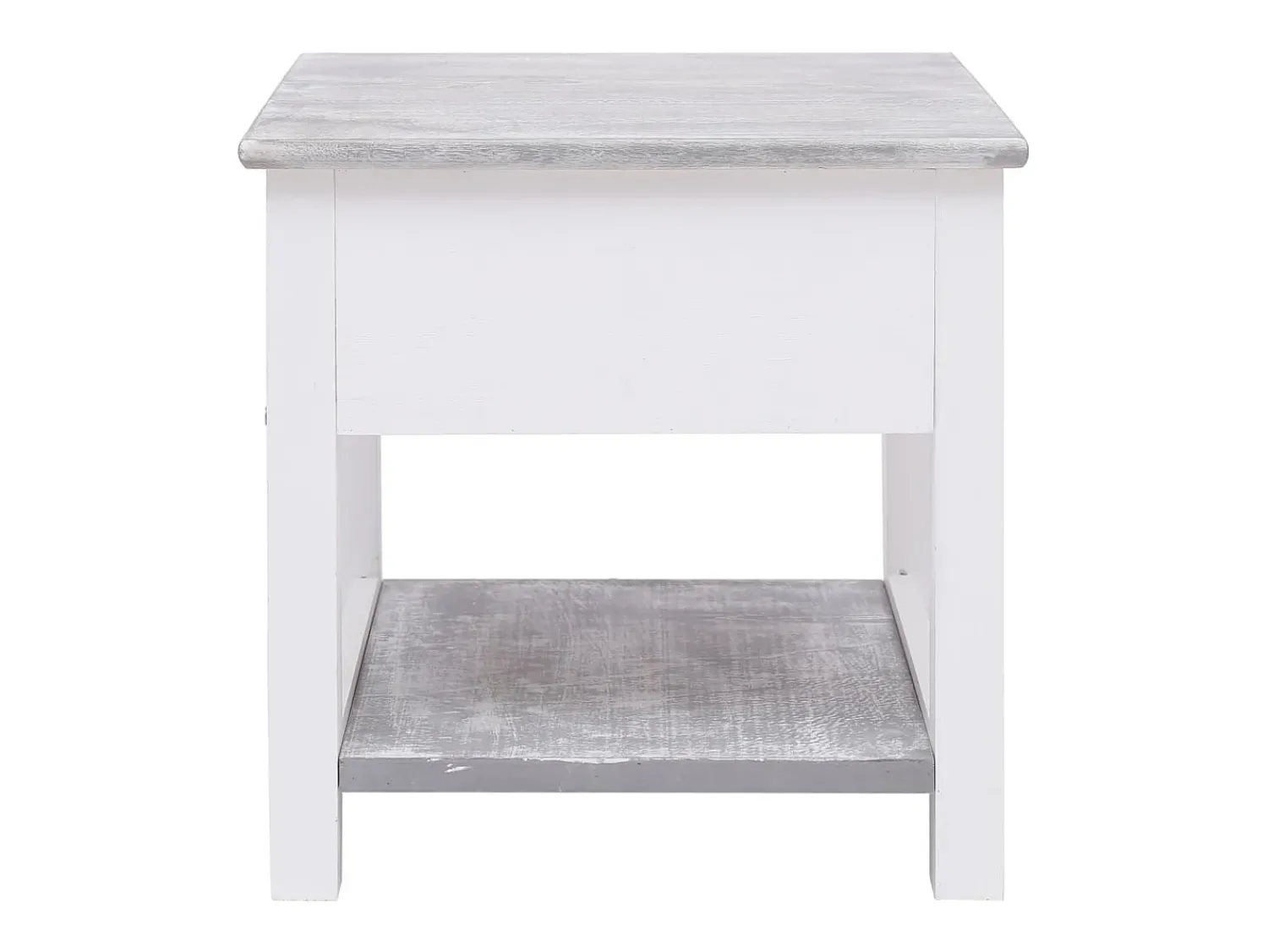 Mesa De Centro* Mesa de centro 40x40x40 cm madeira de paulownia PT943296 Cinzento