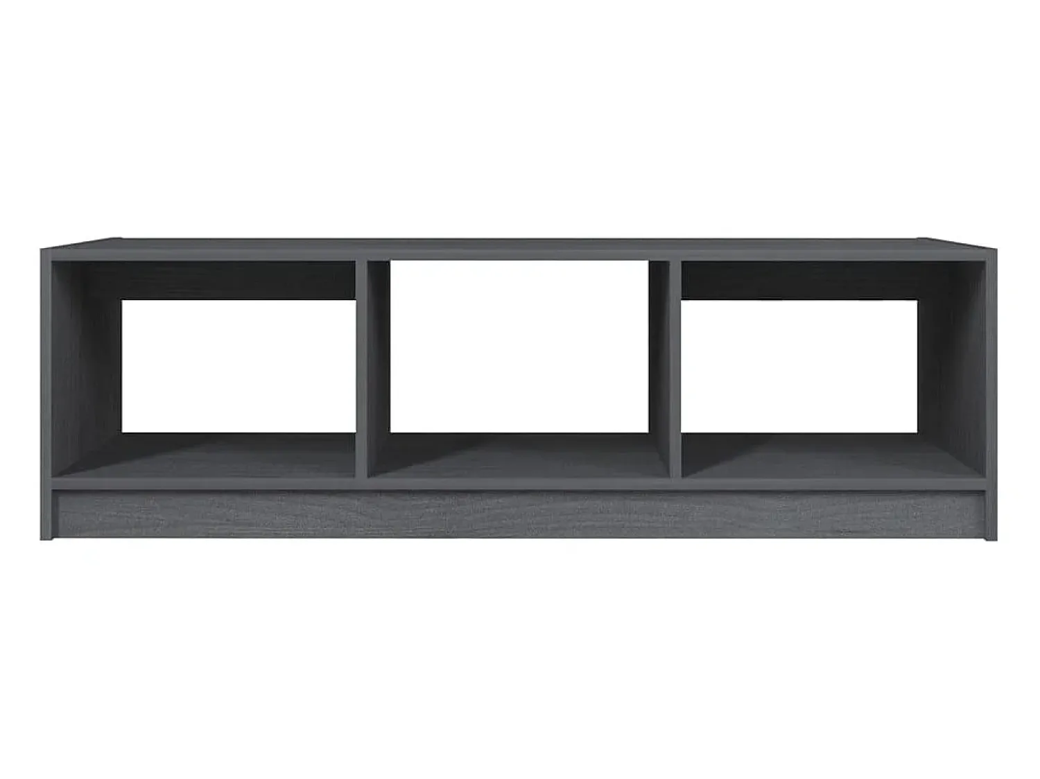 Discount vidaxl Mesa de centro 110x50x34 cm madeira de pinho maciça Cinzento