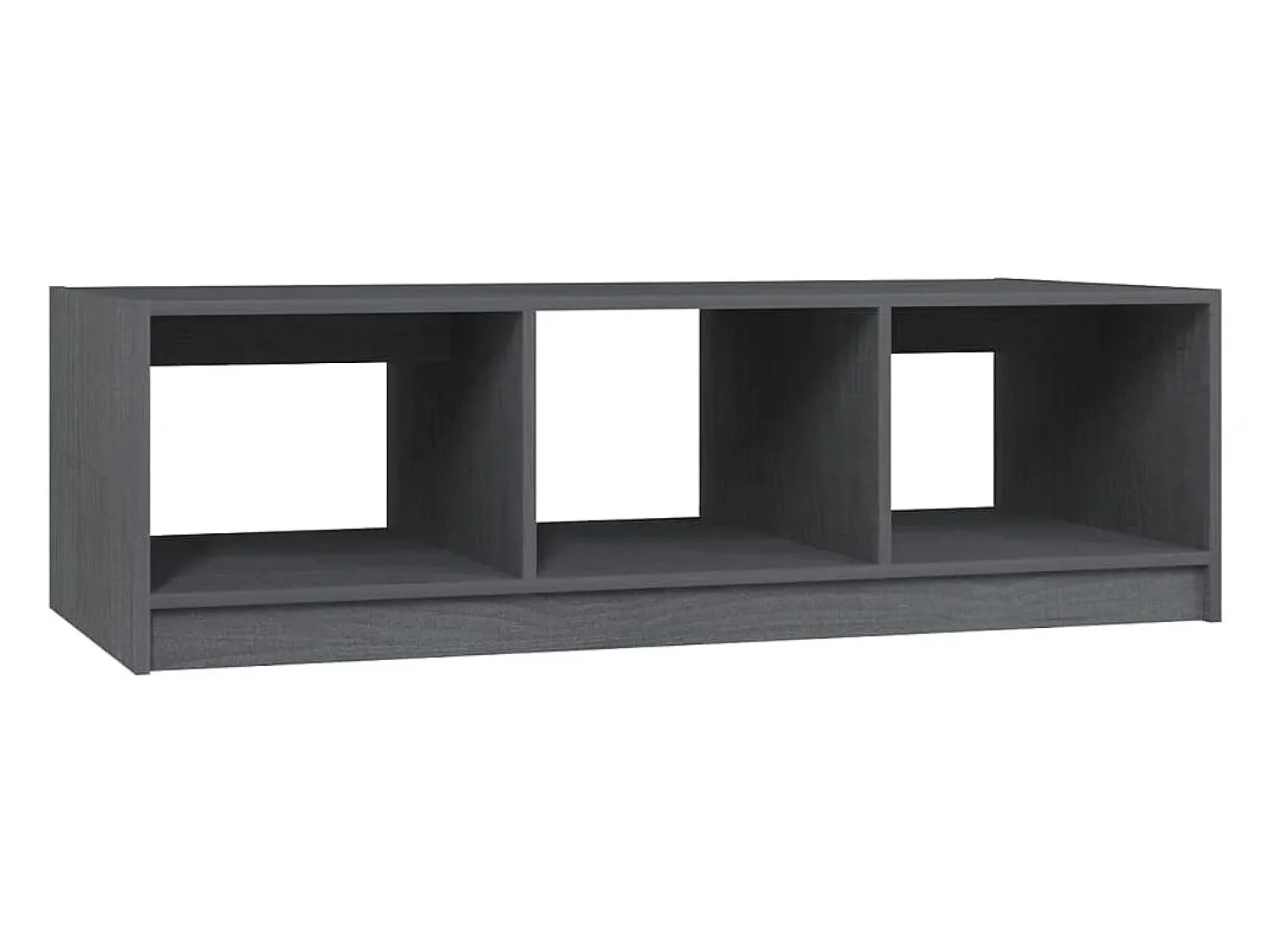 Discount vidaxl Mesa de centro 110x50x34 cm madeira de pinho maciça Cinzento