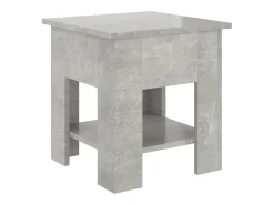 Mesa de centro 40x40x42 cm madeira processada cinza cimento PT199772^ Mesa De Centro