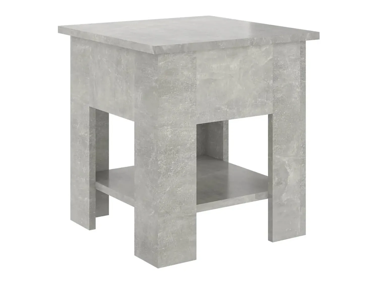 Mesa de centro 40x40x42 cm madeira processada cinza cimento PT199772^ Mesa De Centro