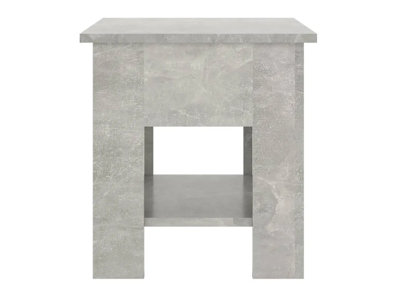 Mesa de centro 40x40x42 cm madeira processada cinza cimento PT199772^ Mesa De Centro