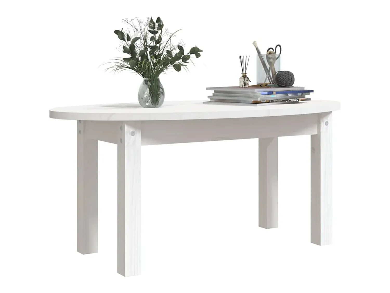 vidaxl Mesa de centro 80x40x35 cm madeira de pinho maciça^ Mesa De Centro