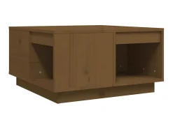 Hot Mesa de centro 60x61x32,5 cm madeira pinho maciça -mel PT839696 Castanho