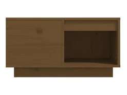Hot Mesa de centro 60x61x32,5 cm madeira pinho maciça -mel PT839696 Castanho