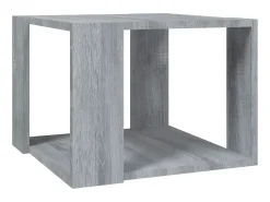 Mesa De Centro| Mesa de centro 40x40x30 cm madeira processada sonoma cinza PT451883 Cinzento