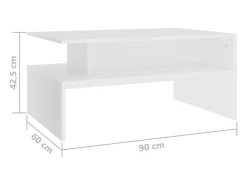 Mesa De Centro*vidaxl Mesa de centro 40x40x30 cm madeira processada cinza cimento Cinzento