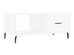 Mesa De Centro| Mesa de centro 90x50x40 cm madeira processada PT982627 Branco