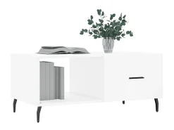 Mesa De Centro| Mesa de centro 90x50x40 cm madeira processada PT982627 Branco