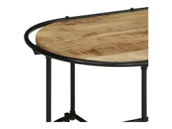 vidaxl Mesa de centro 110x55x40 cm madeira de mangueira áspera maciça^ Mesa De Centro