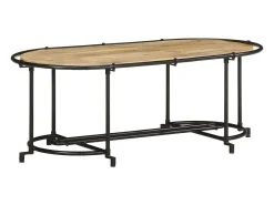 vidaxl Mesa de centro 110x55x40 cm madeira de mangueira áspera maciça^ Mesa De Centro