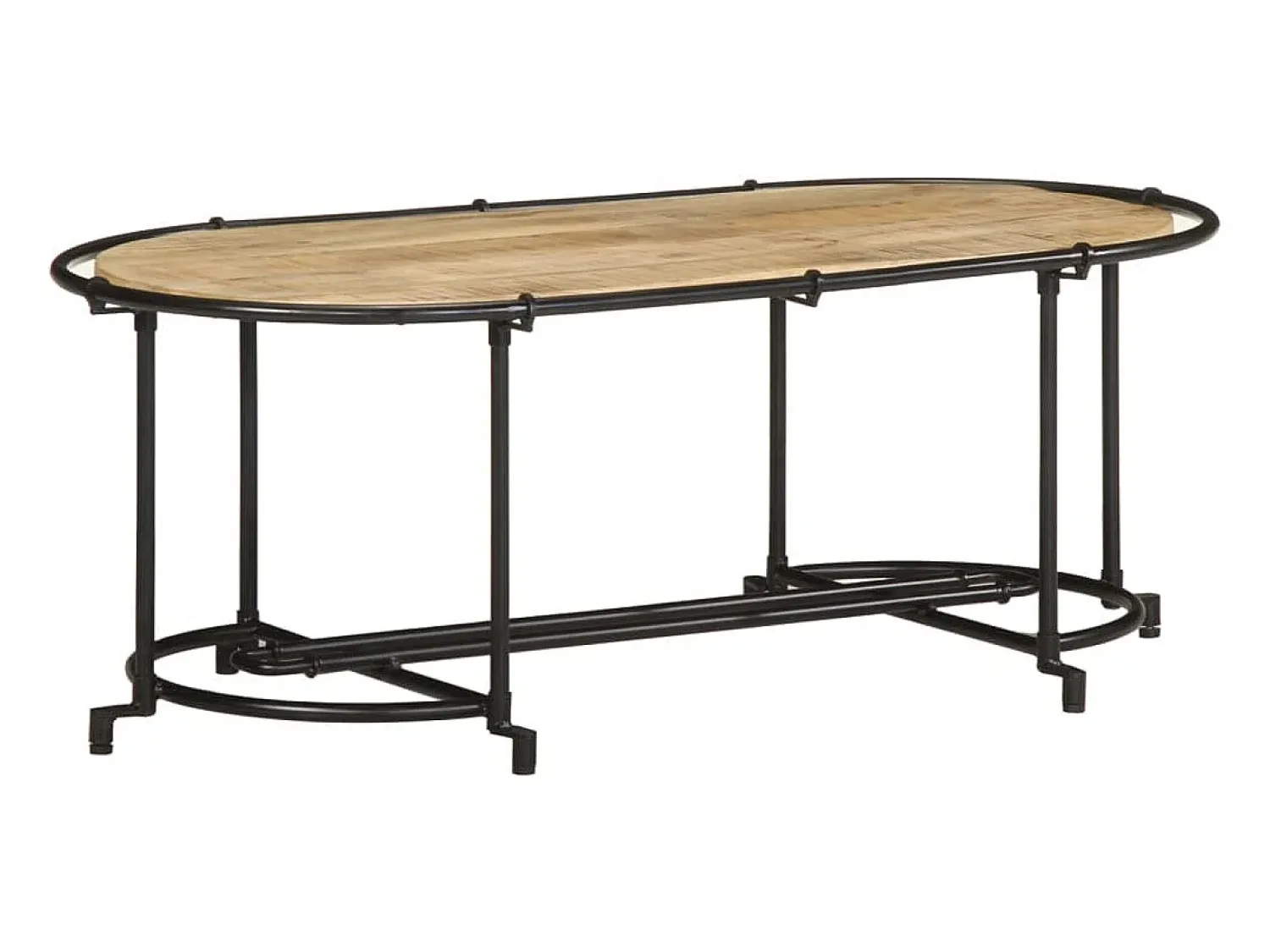 vidaxl Mesa de centro 110x55x40 cm madeira de mangueira áspera maciça^ Mesa De Centro