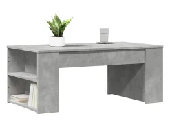 Mesa De Centro* Mesa de centro 102x55x42 cm madeira processada cinza cimento PT366432 Cinzento
