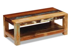 Mesa de centro 90x45x35 cm madeira reciclada maciça PT358811^ Mesa De Centro