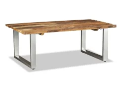 Outlet Mesa de centro 100x60x38 cm madeira reciclada maciça PT959666 Castanho