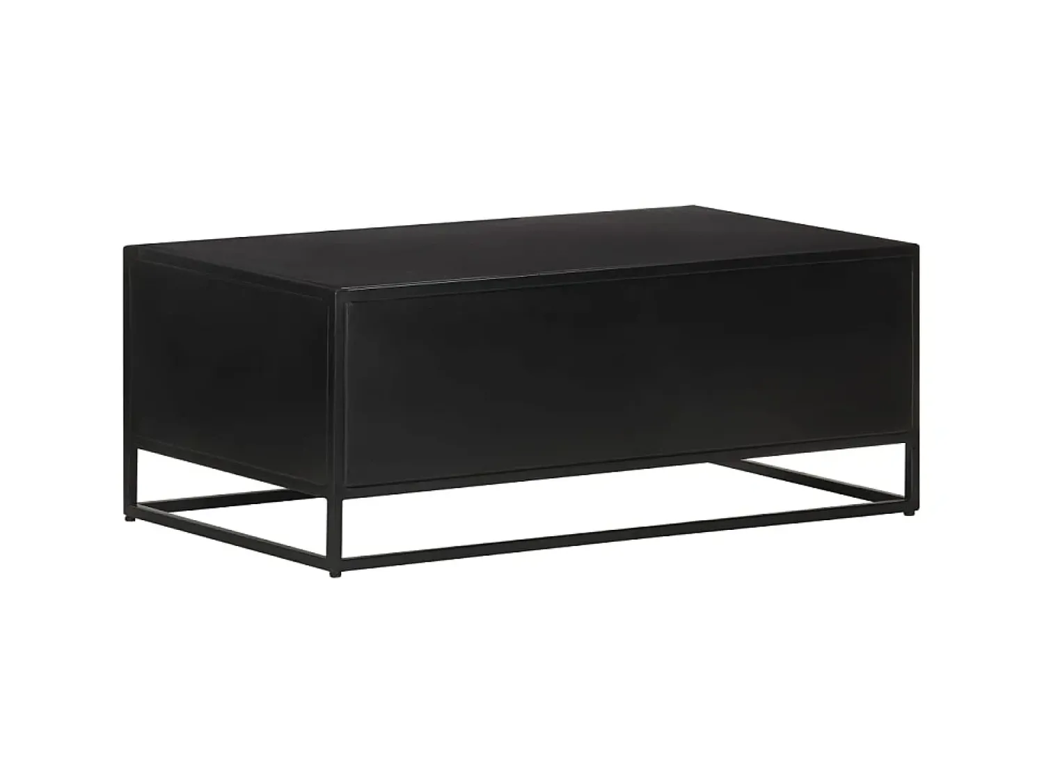 Mesa de centro 90x50x35 cm madeira de mangueira áspera PT667653 Castanho