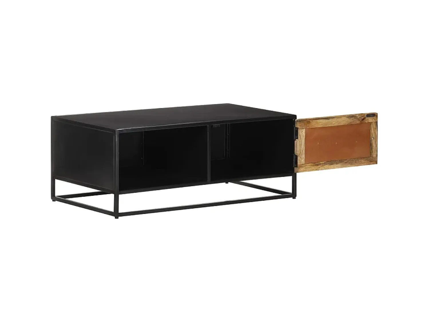 Mesa de centro 90x50x35 cm madeira de mangueira áspera PT667653 Castanho