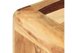 Mesa de centro 43x40x30 cm madeira de acácia maciça PT649231^ Mesa De Centro