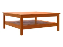 Mesa De Centro*vidaxl Mesa de centro 100x100x40 cm madeira pinho maciça castanho cera Natural claro