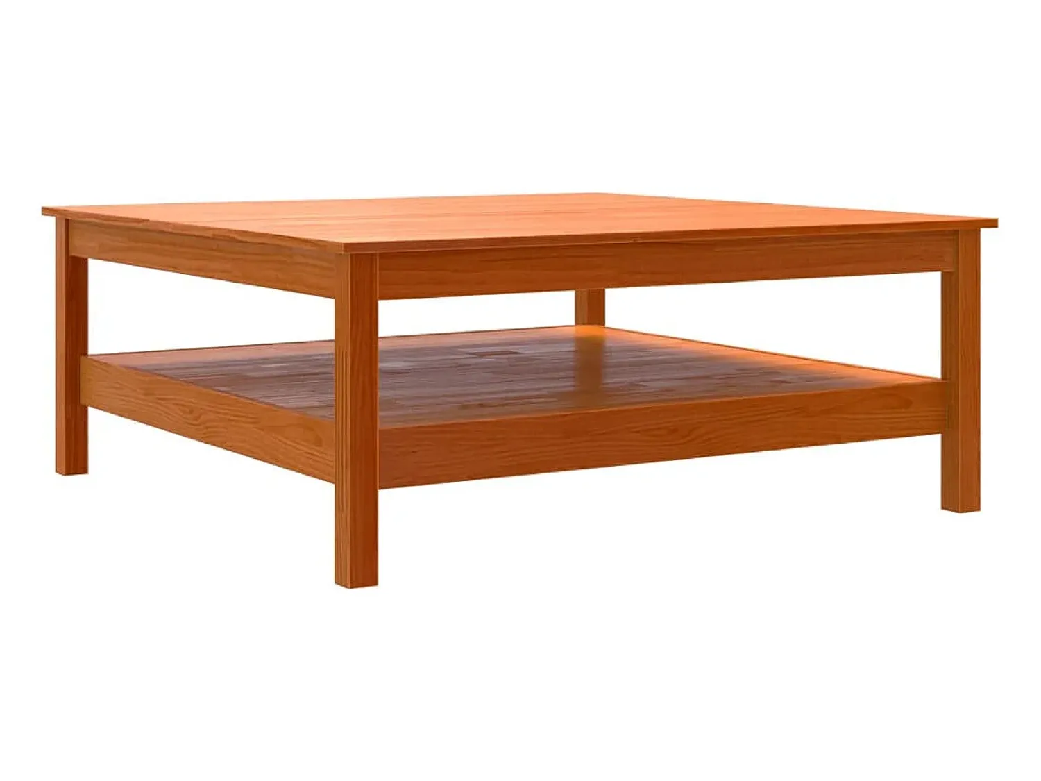 Mesa De Centro*vidaxl Mesa de centro 100x100x40 cm madeira pinho maciça castanho cera Natural claro