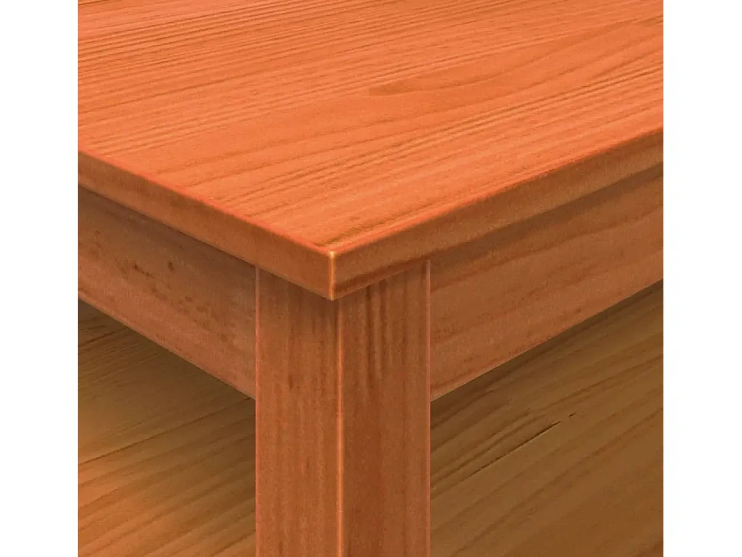 Mesa De Centro*vidaxl Mesa de centro 100x100x40 cm madeira pinho maciça castanho cera Natural claro