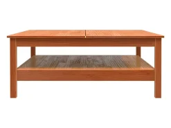 Mesa De Centro*vidaxl Mesa de centro 100x100x40 cm madeira pinho maciça castanho cera Natural claro