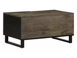 Online vidaxl Mesa de centro 80x50x40 cm madeira de mangueira maciça Preto