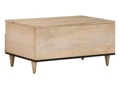 Mesa De Centro|vidaxl Mesa de centro 80x54x40 cm madeira de mangueira maciça Natural claro