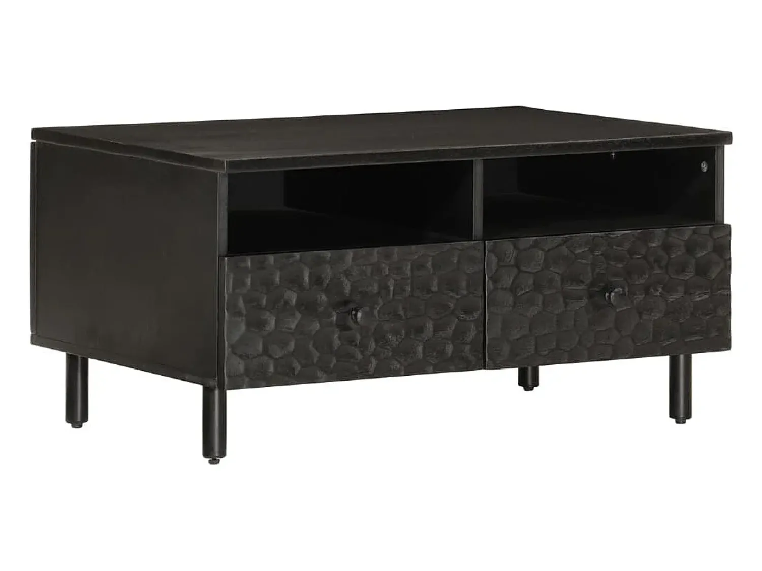 Mesa de centro 80x54x40 cm madeira de mangueira maciça PT820988^ Mesa De Centro