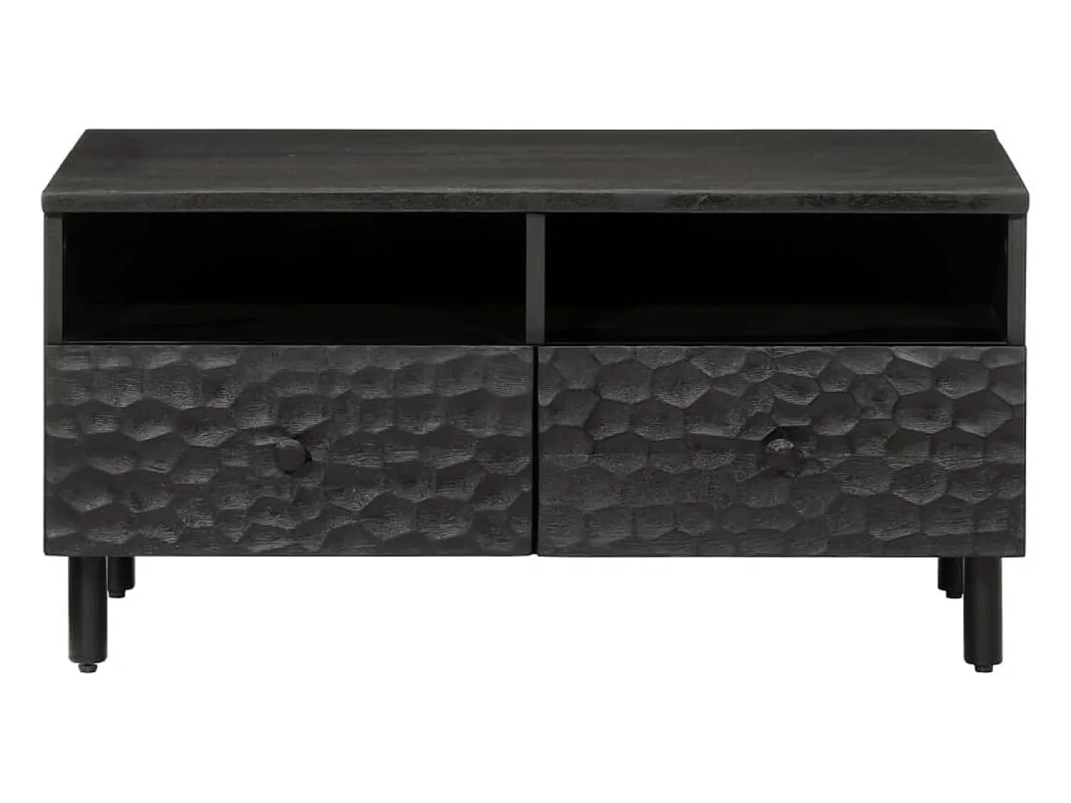 Mesa de centro 80x54x40 cm madeira de mangueira maciça PT820988^ Mesa De Centro