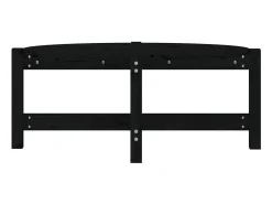 New Mesa de centro 87x48x35 cm madeira de pinho maciça PT363390 Preto