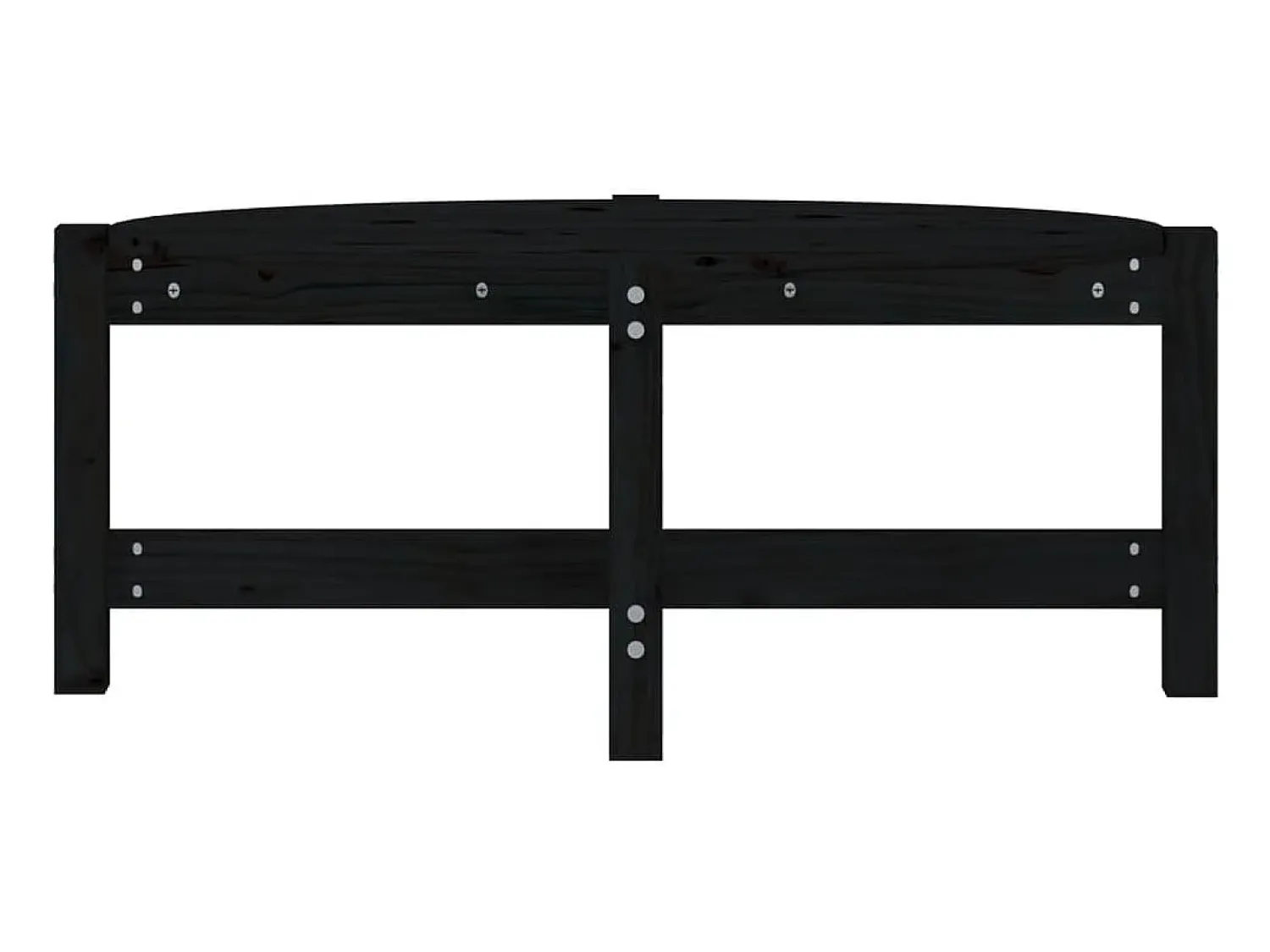 New Mesa de centro 87x48x35 cm madeira de pinho maciça PT363390 Preto
