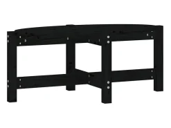 New Mesa de centro 87x48x35 cm madeira de pinho maciça PT363390 Preto